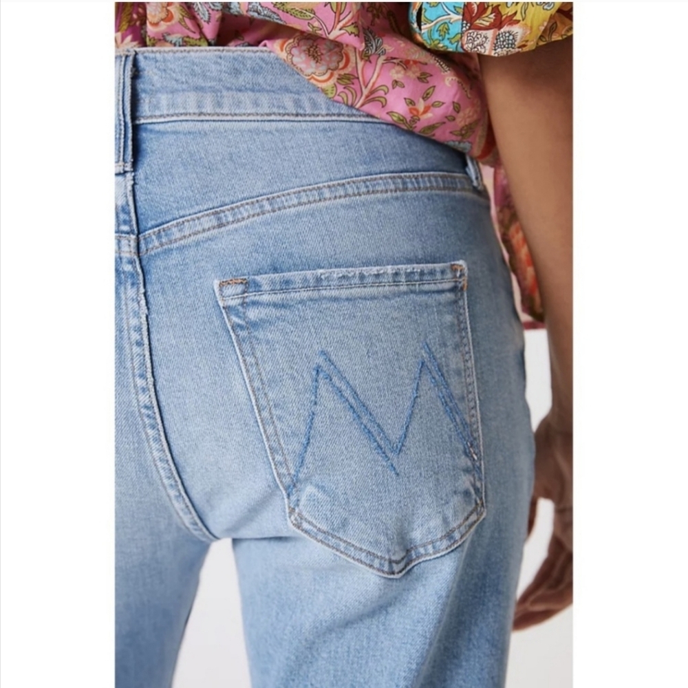 Mother The Scrapper Ankle Button Fly High Rise Stretch Straight Leg Jeans Sz 26 - Picture 3 of 16